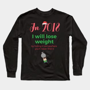 New Year 2018 resolution: hiding weight Long Sleeve T-Shirt